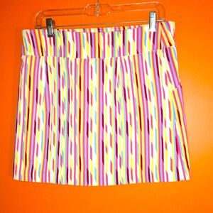 Colorful Striped Women's Skirt Golf Pickleball Tennis Casual Resort Summer